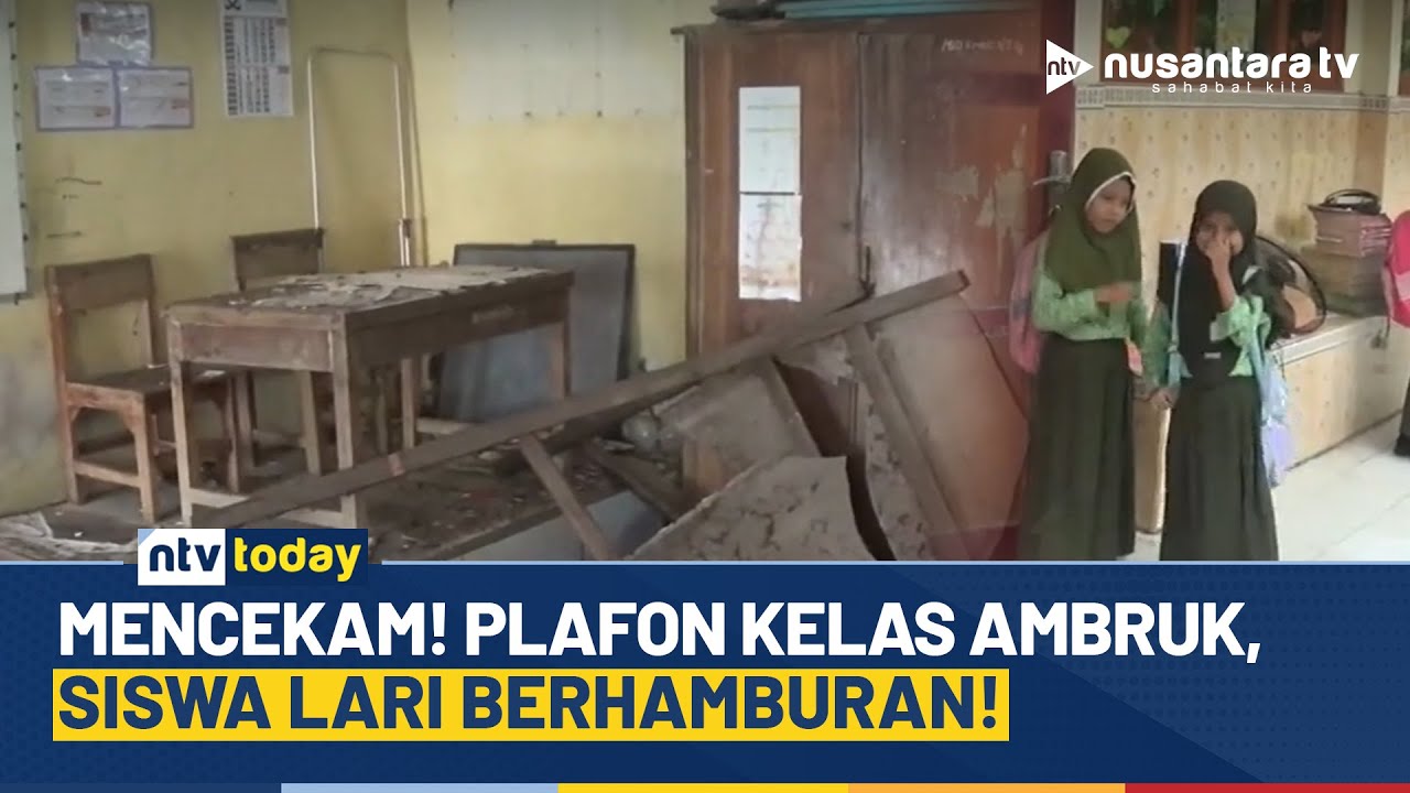 Plafon Ruang Kelas SDN 1 Kramat Bangkalan Ambruk, Siswa dan Guru Selamat | NTV TODAY