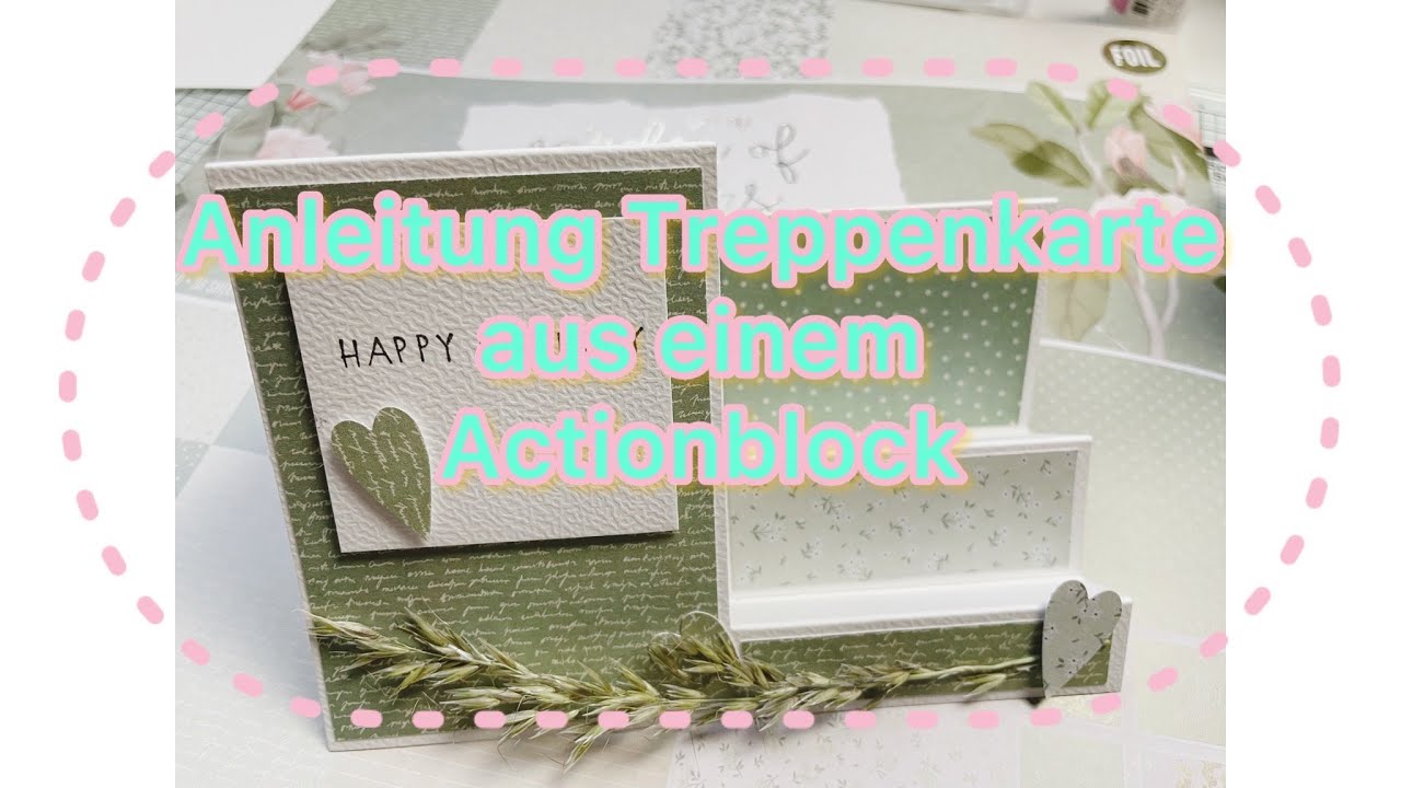 Anleitung Tutorial Karte basteln Treppenkarte