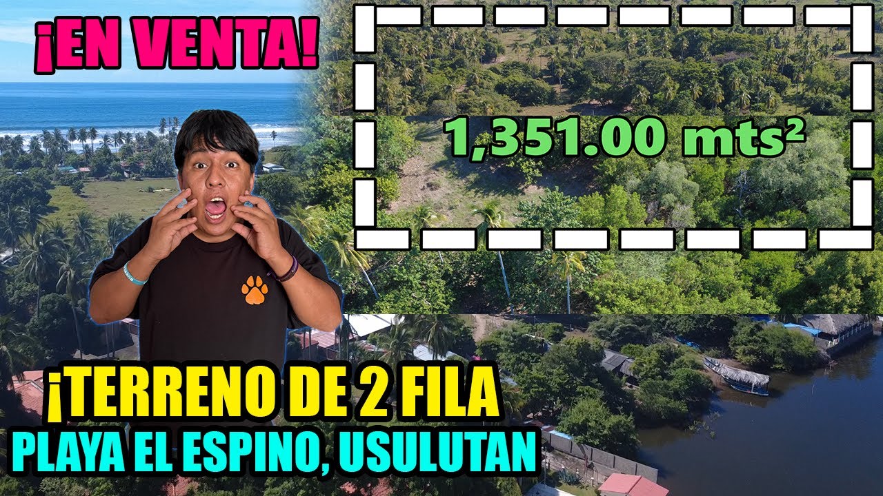 Vendo 6 TERRENOS GRANDISIMOS hay luz y pozos con agua en segunda fila de playa el espino, Usulutan