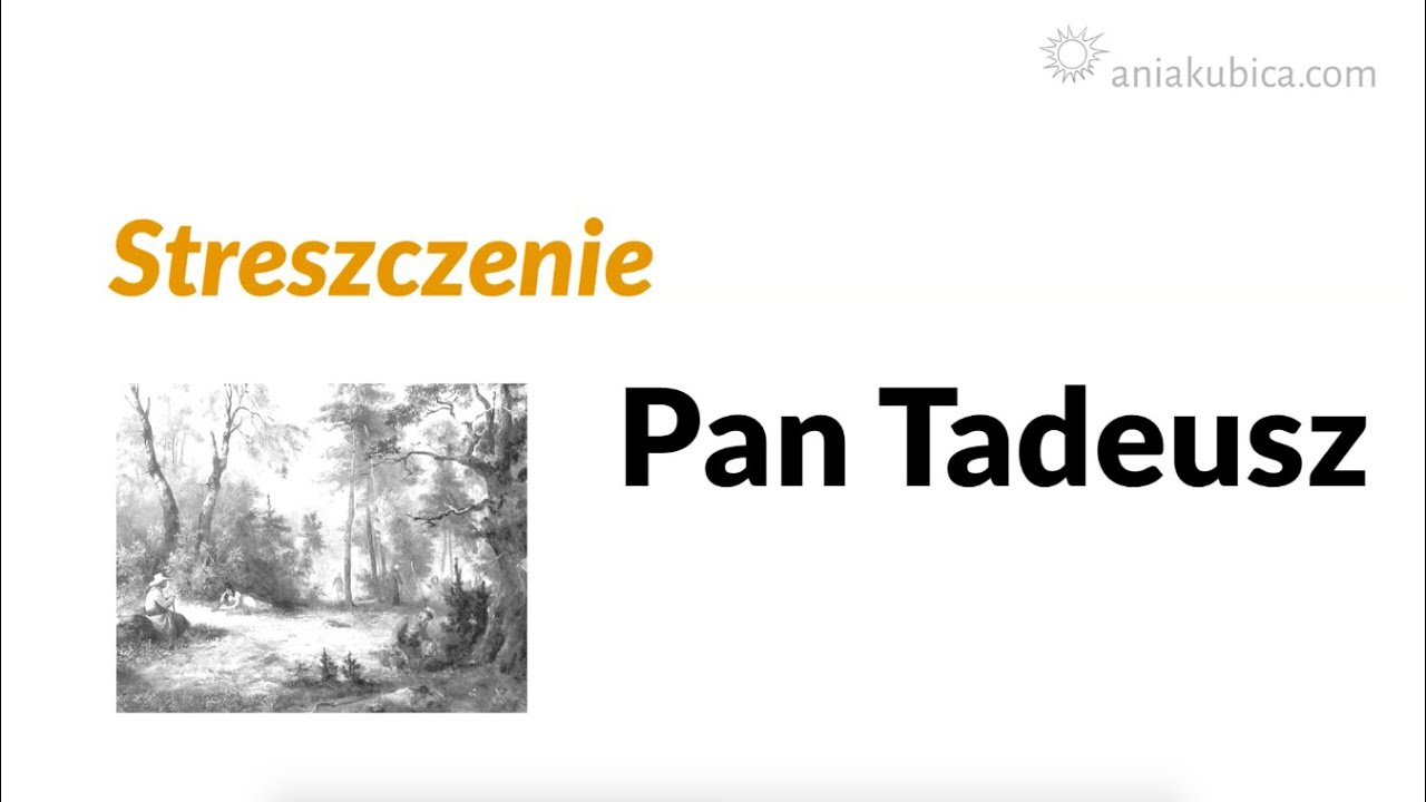 Pan Tadeusz - streszczenie