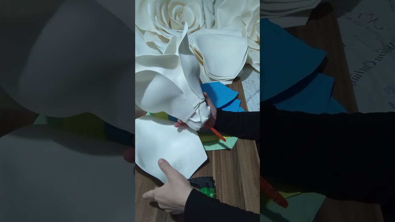 Eva Çiçek yapımı, Eva çiçek nasıl yapılır?Eva dev gül yapma video