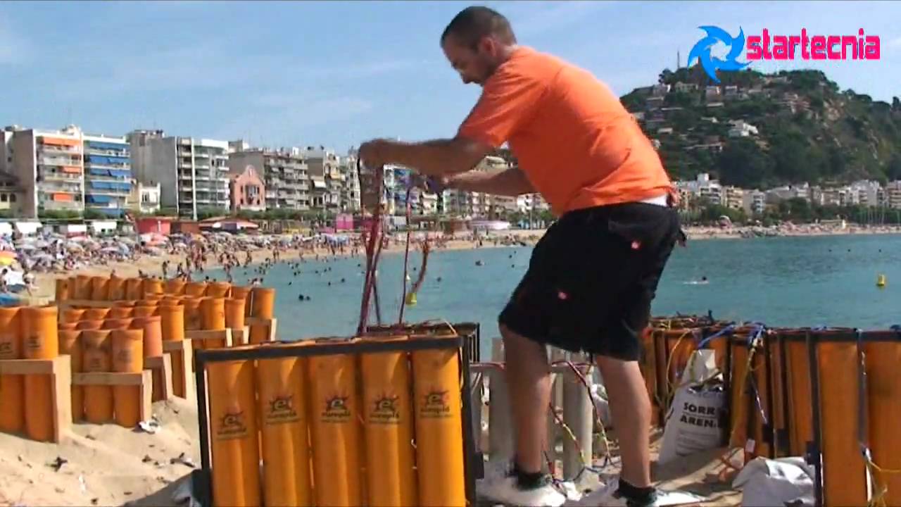 Pirotecnia Europla. Montaje Els Focs de Blanes 2010
