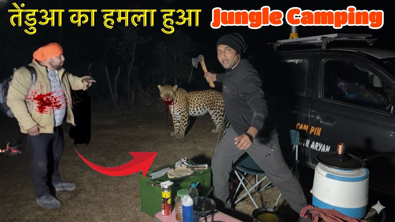 leopard हमारे Camp के पास घात लगाय बैठा था Night Camping in forest |