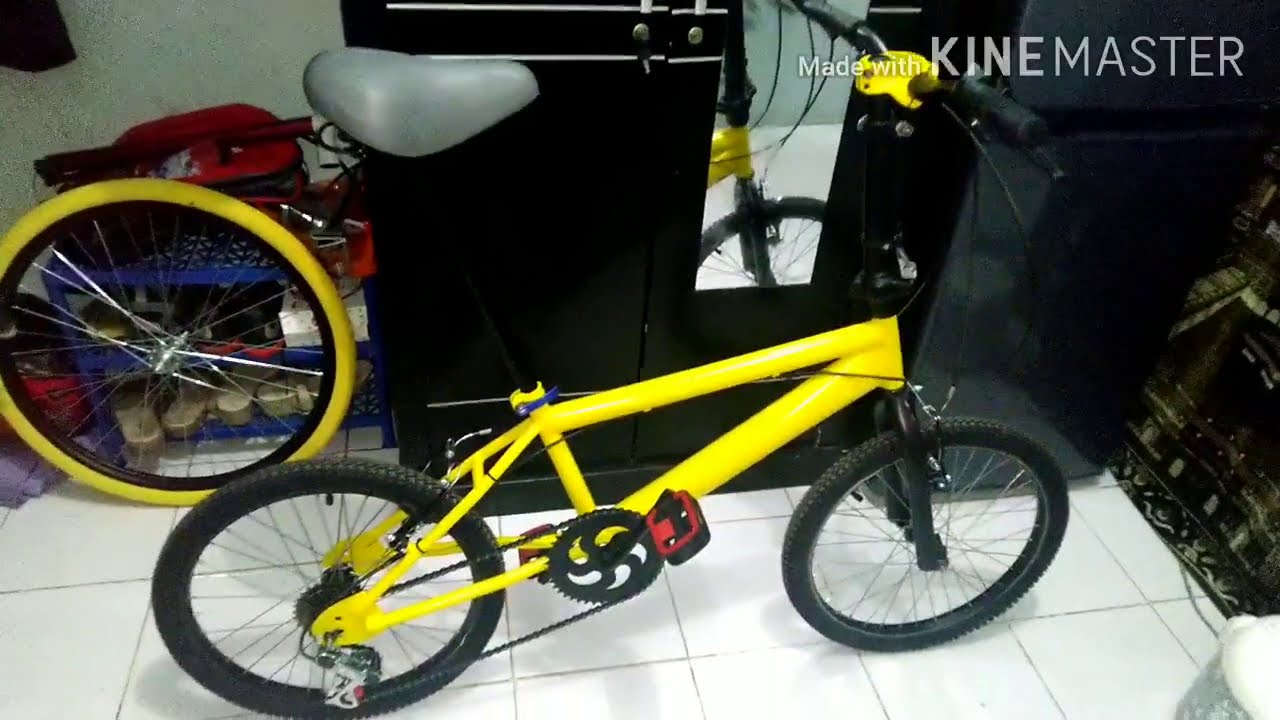 BMX custom SELI review si kuning...😎