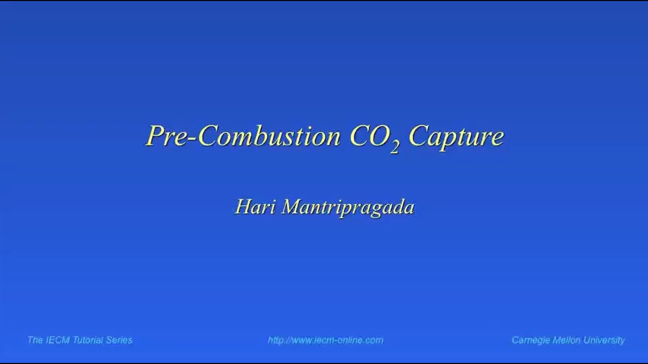 Pre-Combustion CO2 Capture