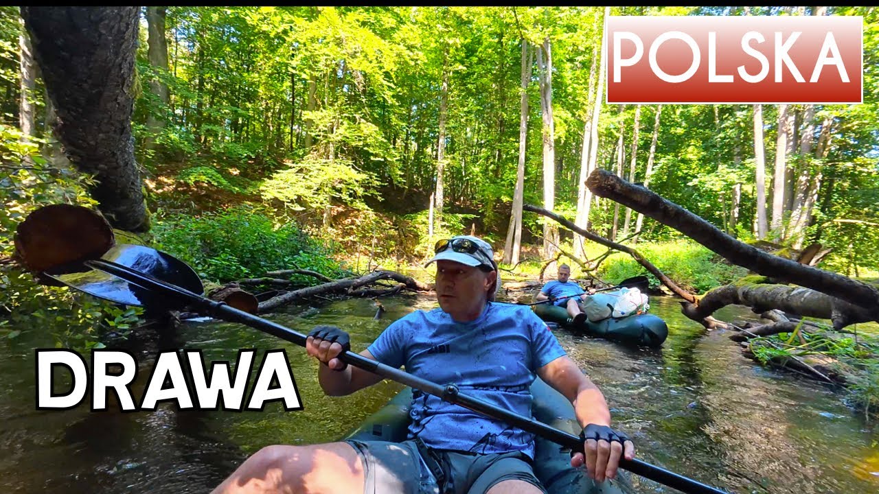 POLSKA dzika rzeka Drawa, spływ packraftem, Drawieński Park Narodowy