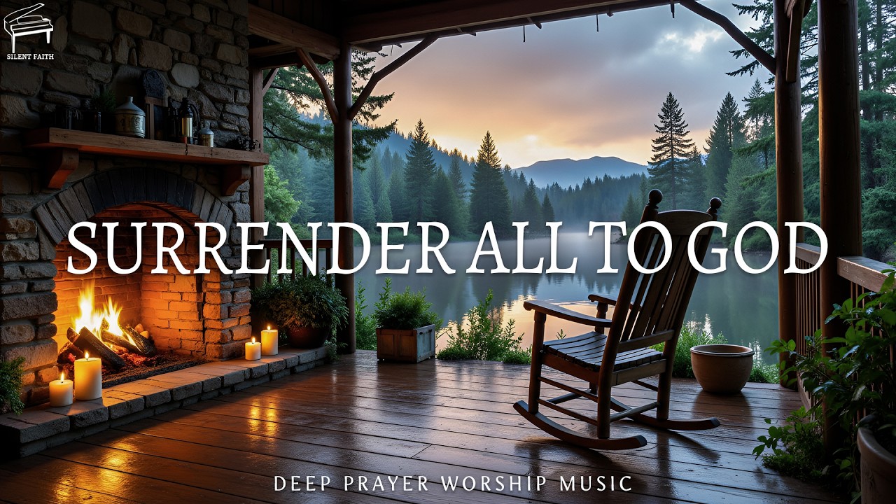 Surrender All To God: Soaking Worship Music | Prayer Music For Devotional, Relax | Fireplace Sounds