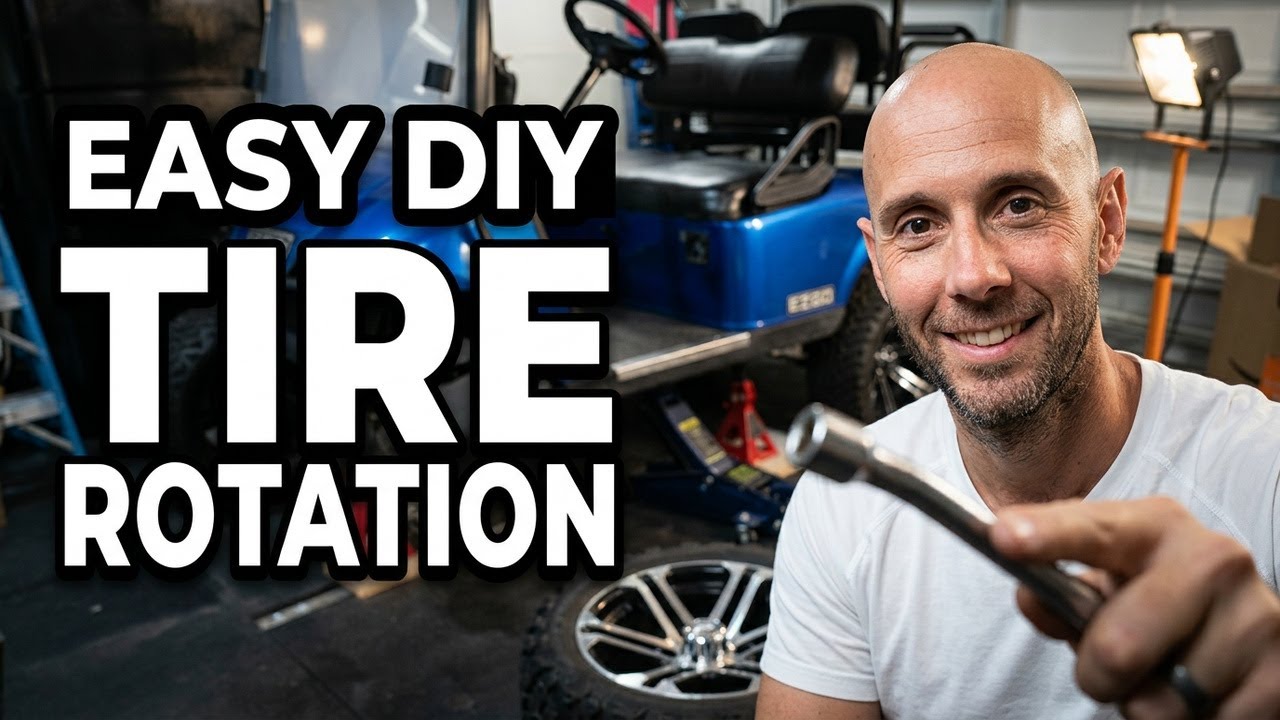 DIY EZGo 48v TXT Golf Cart Tire Rotation