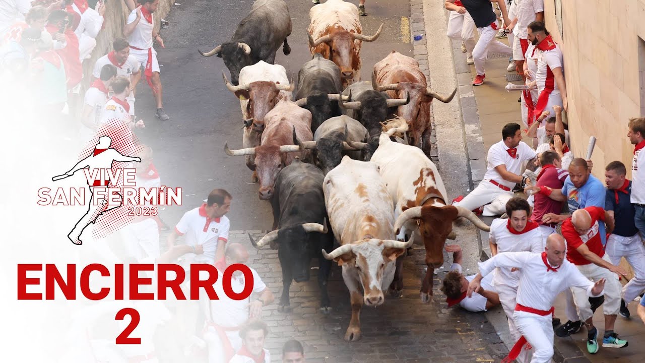 SEGUNDO ENCIERRO de San Fermín 2023 | Toros de José Escolar