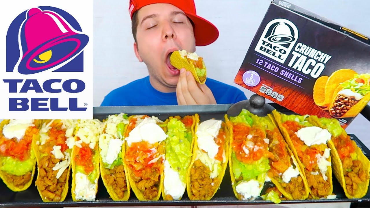 TACO BELL CRUNCHY TACO FEAST • Mukbang & Recipe