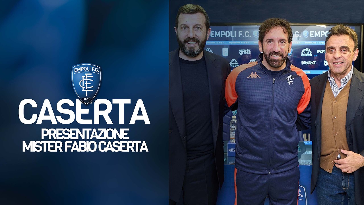 La presentazione del nuovo tecnico azzurro Fabio Caserta
