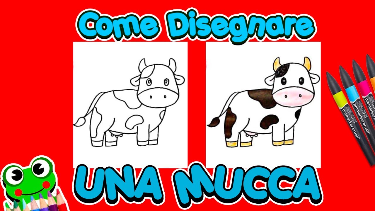 🐮Muuuuuuh! Divertiti e scopri come Disegnare una Mucca Facile per Bambini - Tutorial Passo Passo