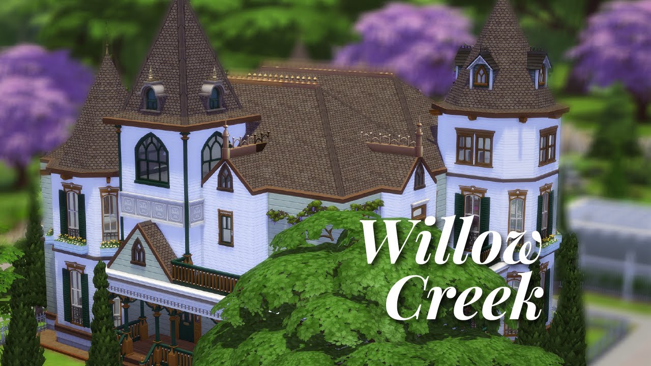 On construit un ÉNORME MANOIR (partie 1) 🚃 Willow Creek - Les Sims 4