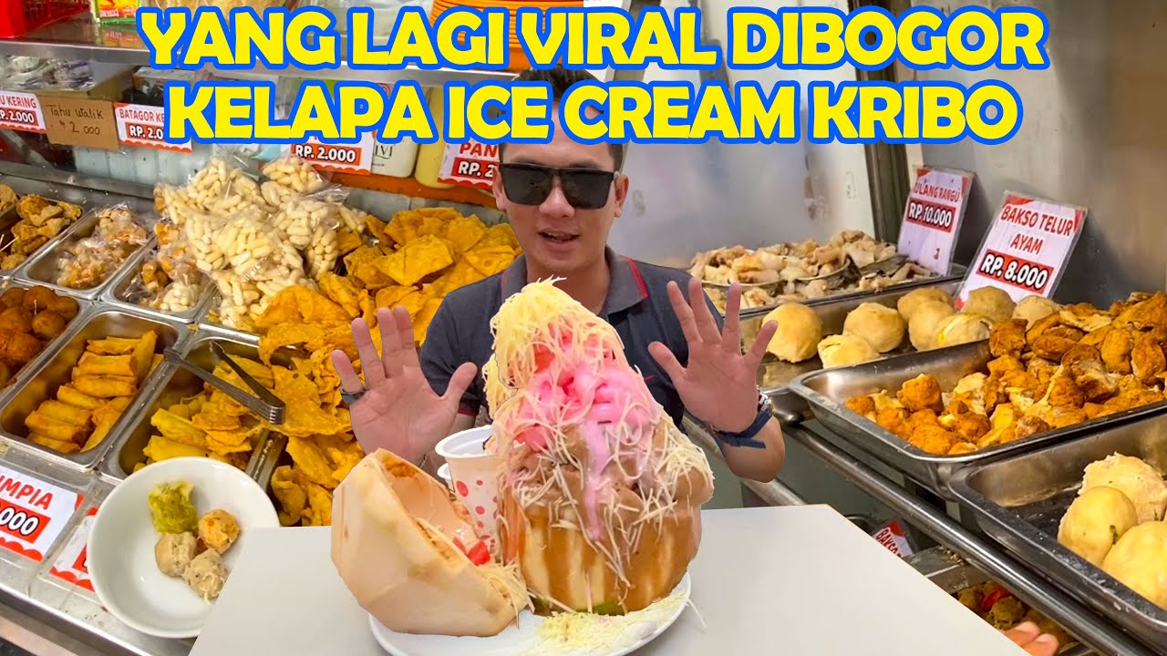 Kelapa Ice Cream Viral dibogor I Bakso Kribo I #kuliner #vacation #bogor #jajanan #food