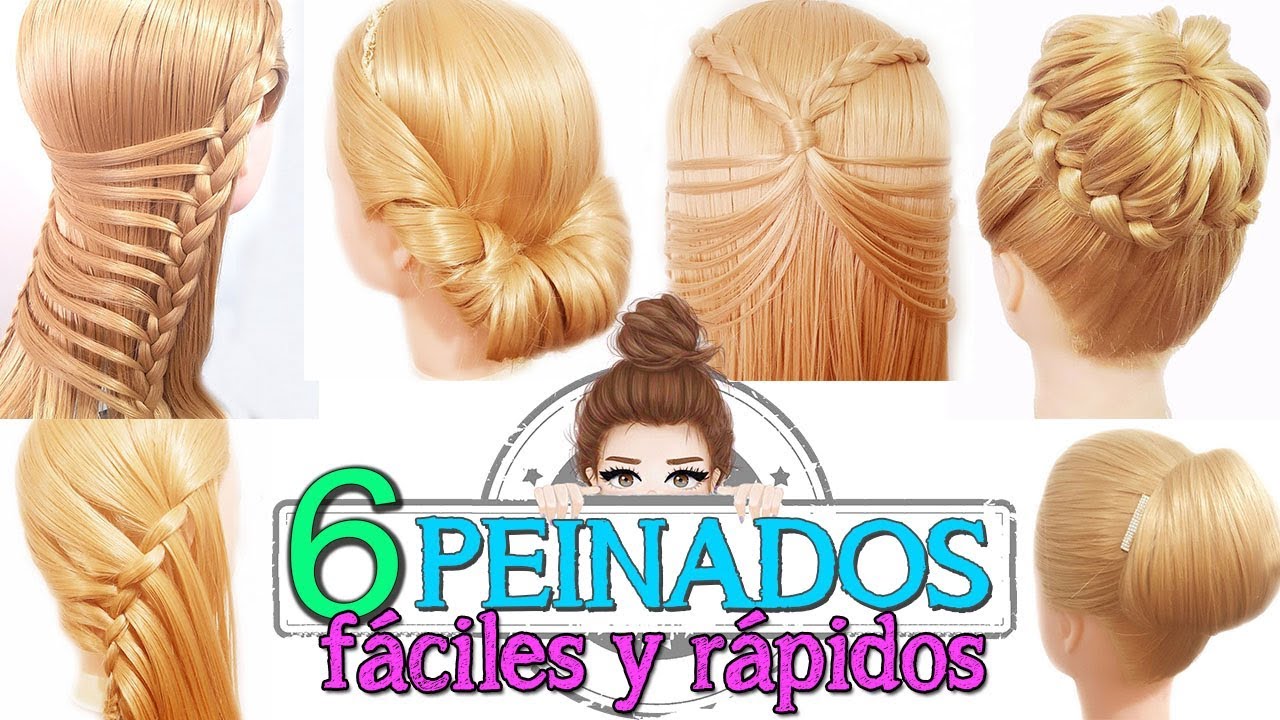 6 PEINADOS FACILES y RAPIDOS con trenzas para Fiesta/Escuela/Niñas/Colegio/Universidad