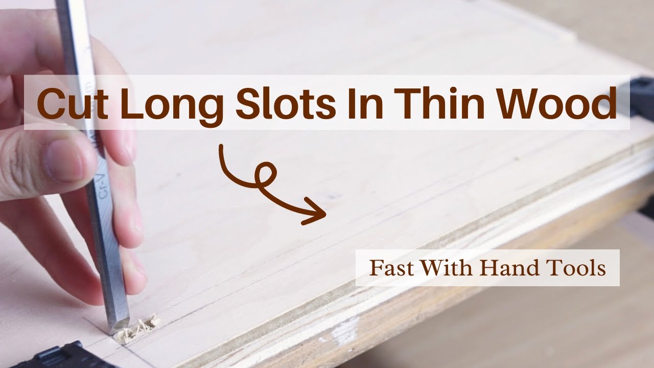 How To Cut A Long Slot In Thin Wood Without A Router // Unique Method With Hand Saw // Mortise Joint