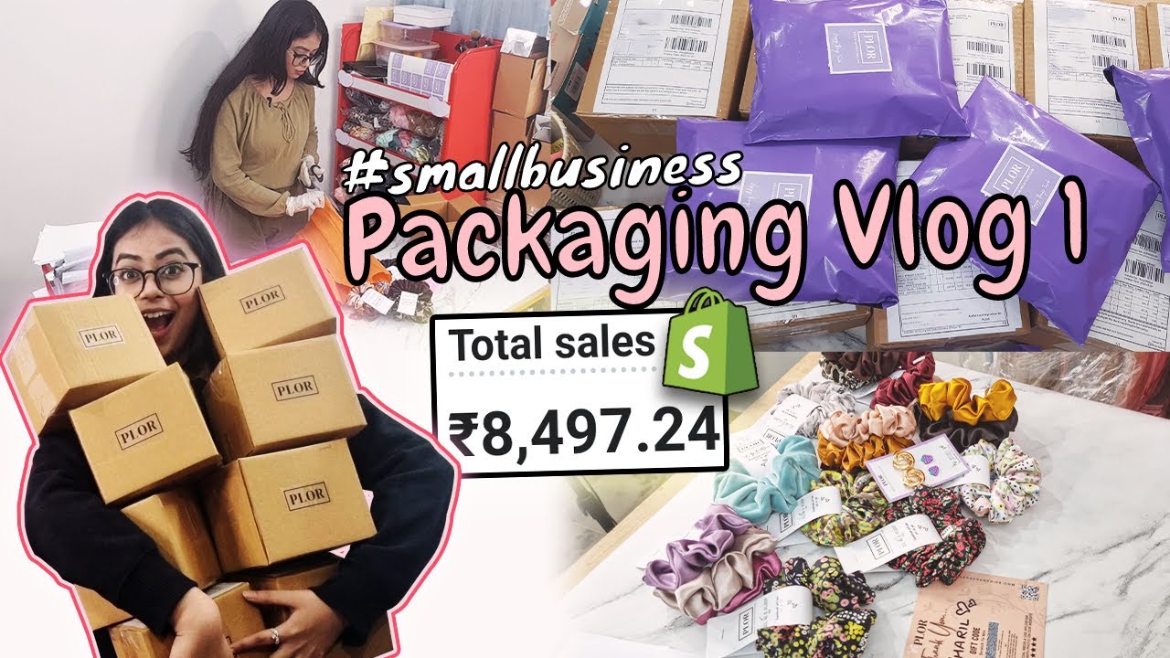 We Had Our Biggest Sale of The Year | Scrunchie Packaging | Studio Packaging Vlog-01