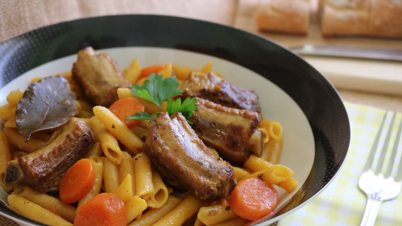 🟢 Guiso de macarrones con costilla de cerdo