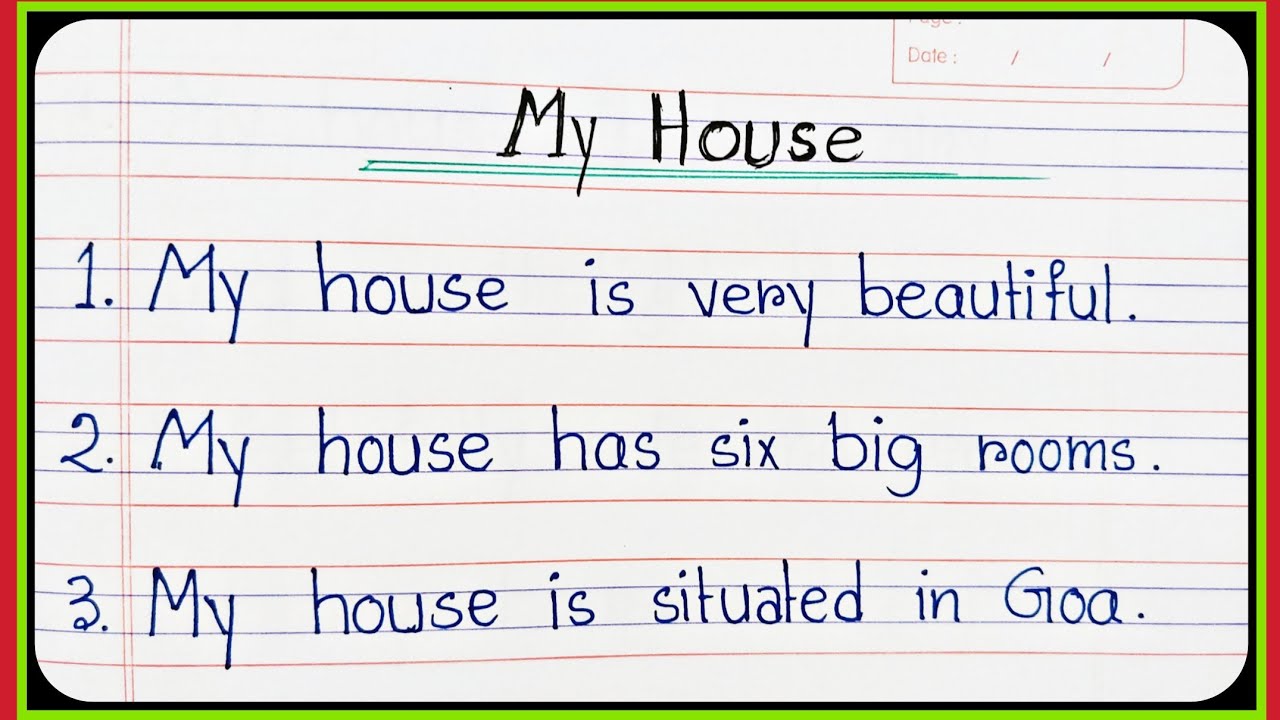 MY HOUSE Essay in English || 10lines Essay on My House 🏠 || Paragraph Writing in English || House 🏠