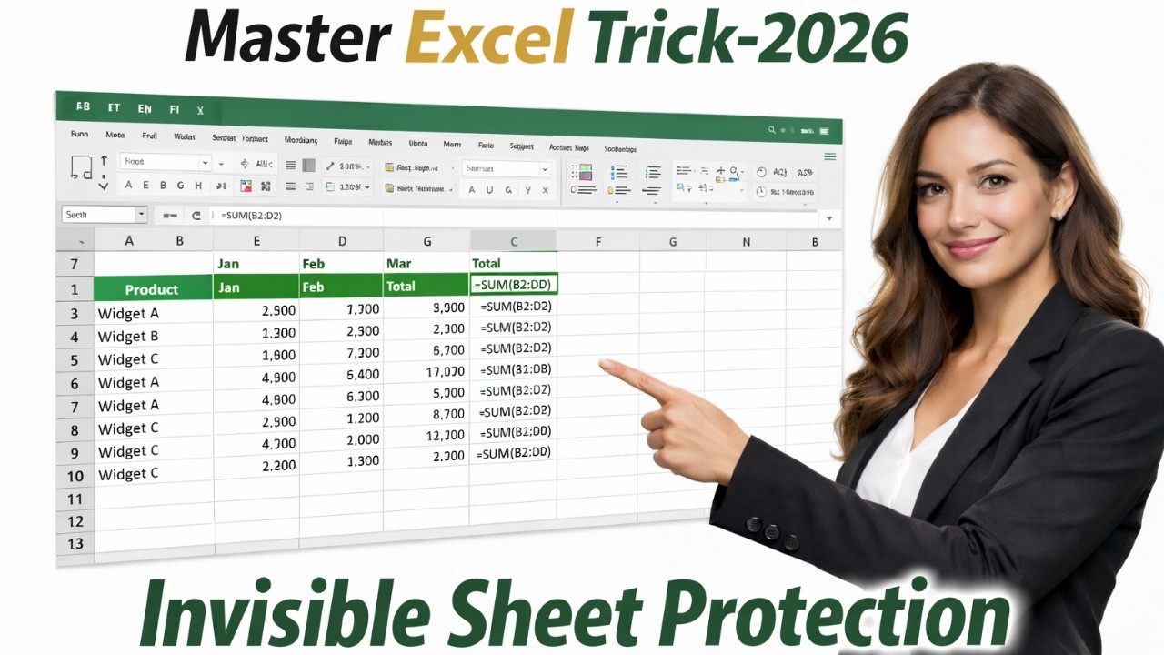 🔥 Master Next-Level Excel Trick 2026 | Lock Your Data Invisibly Without VBA