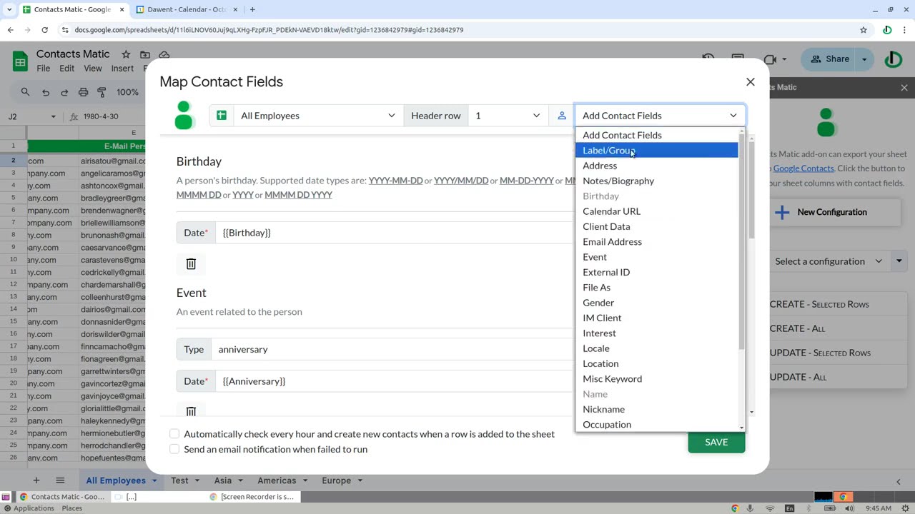 How to Export Birthdays and Anniversaries from a Google Sheet to a Google Calendar