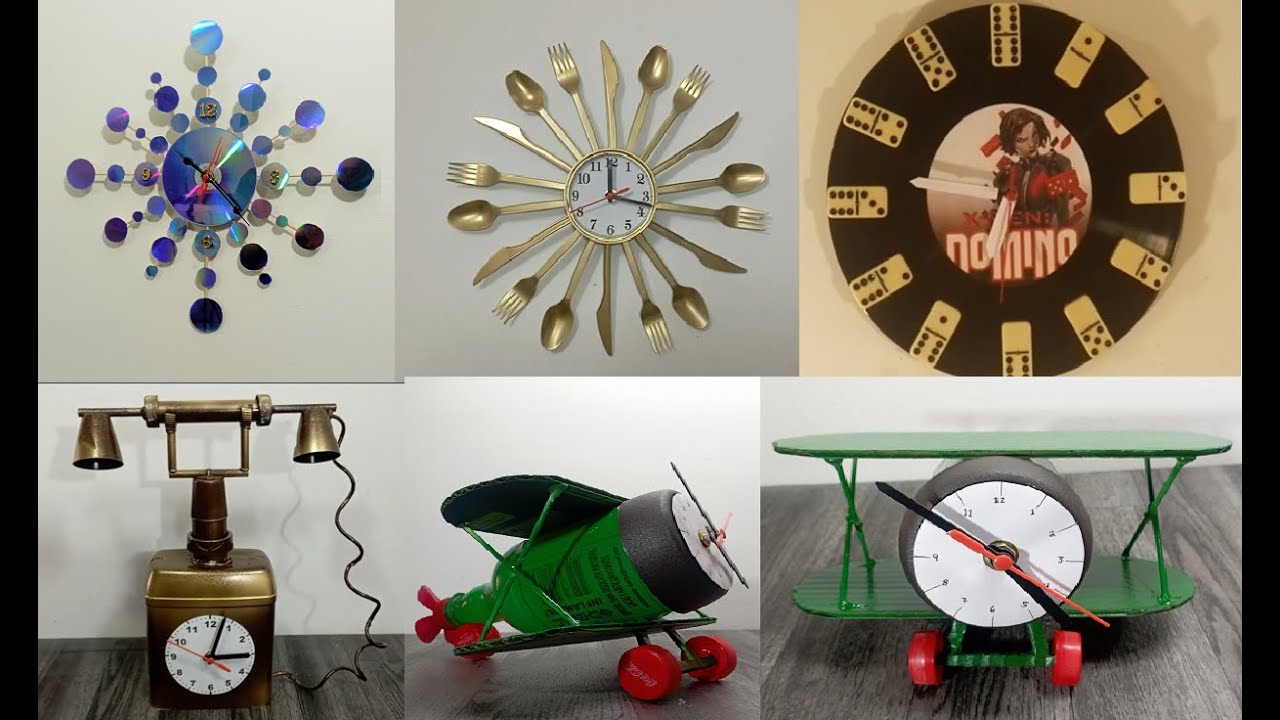 ideas creativas RELOJES DE RECICLAJE hacer relojes de material reciclado