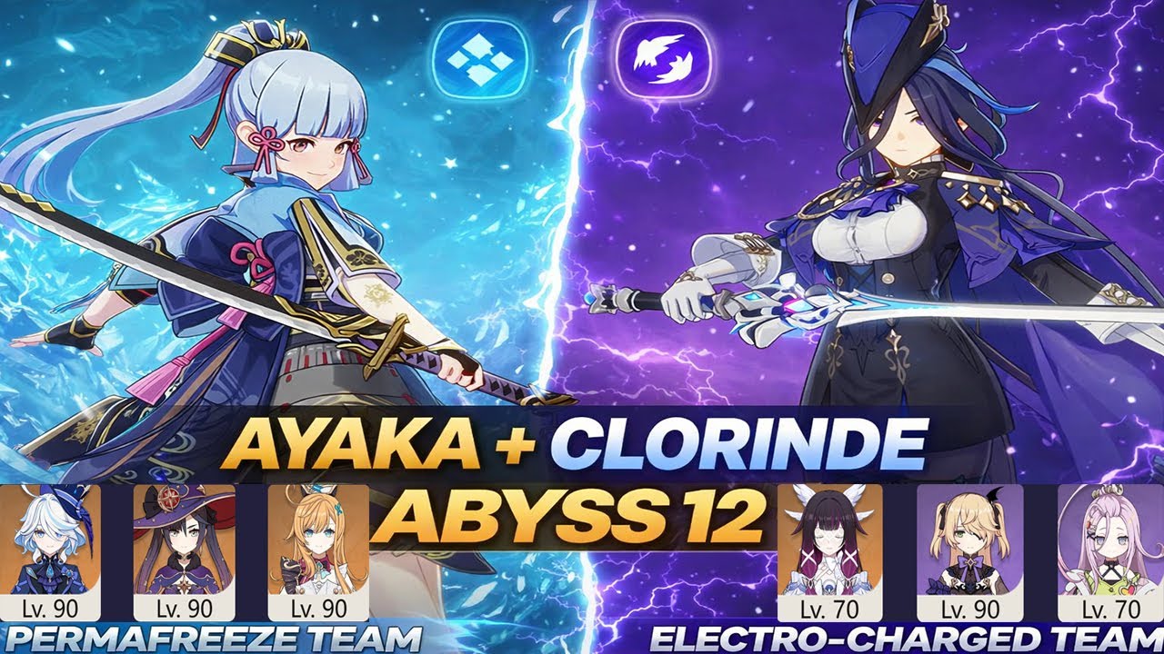 Clean 36★ Spiral Abyss Run | C0 Ayaka & C0 Clorinde Teams