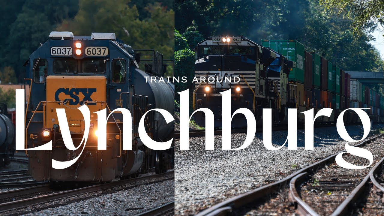 A Couple NS/CSX Trains Around Lynchburg, W/ CSXT 5 + Local!