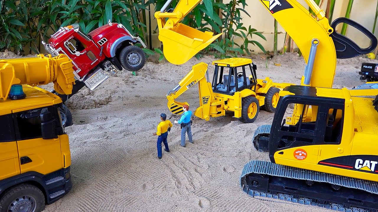 транспортер грузовик игрушка спасательная игра с экскаватором Carrier Truck Rescue Car Toy