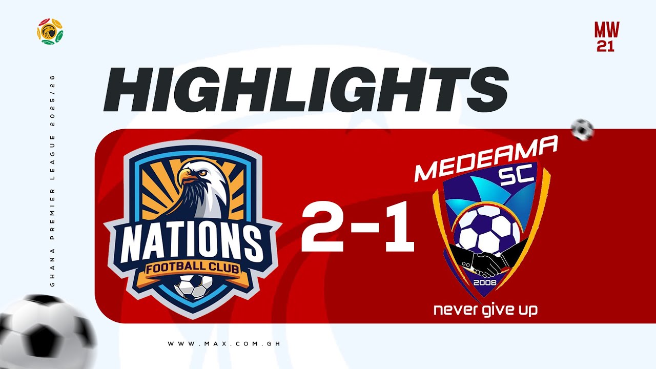 MATCH HIGHLIGHTS | NATIONS FC VS MEDEAMA SC MATCH | GPL MW 21