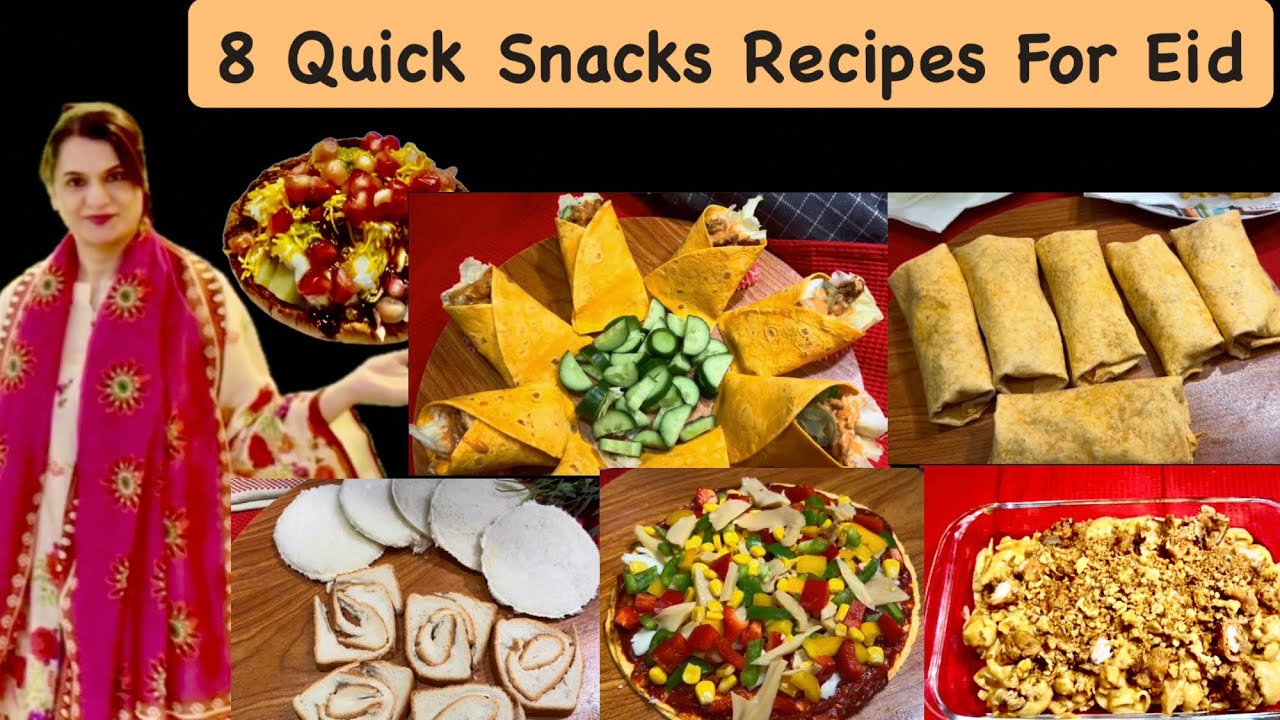 Quick And Easy Eid Snacks | 8 Quick Snacks In A Minutes | Eid Special Snacks | Niliz Cook Book