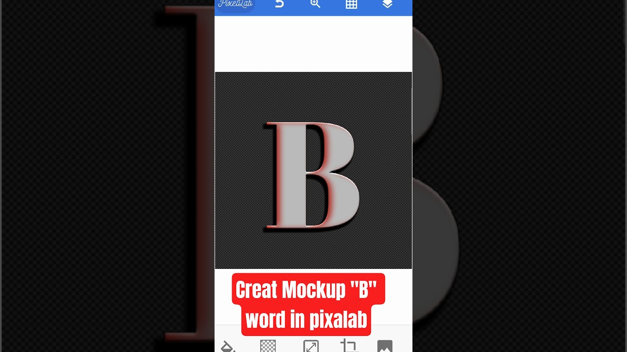Создайте макет слова &laquo;B&raquo; в Pixalab #mockup #pixallab #shorts