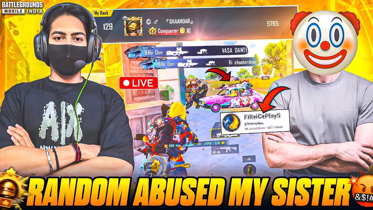 😱No! Live Streamer Squad In My Match - My Teammates Got Angry And Abu*ed My Sister😡 3.9 Update BGMI