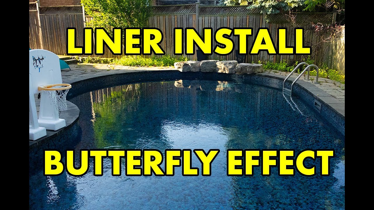 Mirage Pools - Vinyl Liner Install - Latham Liner, Butterfly Effect