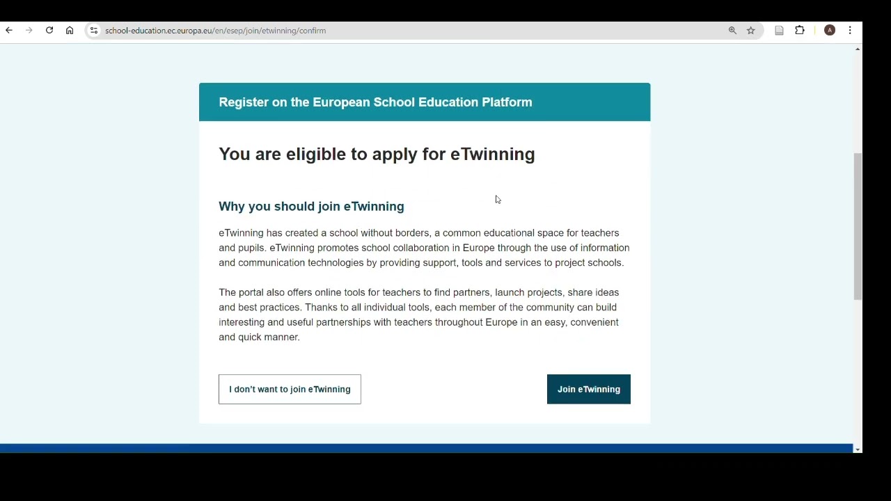 Esep / eTwinning Kayıt Olma- Öğretmen Adayları İçin