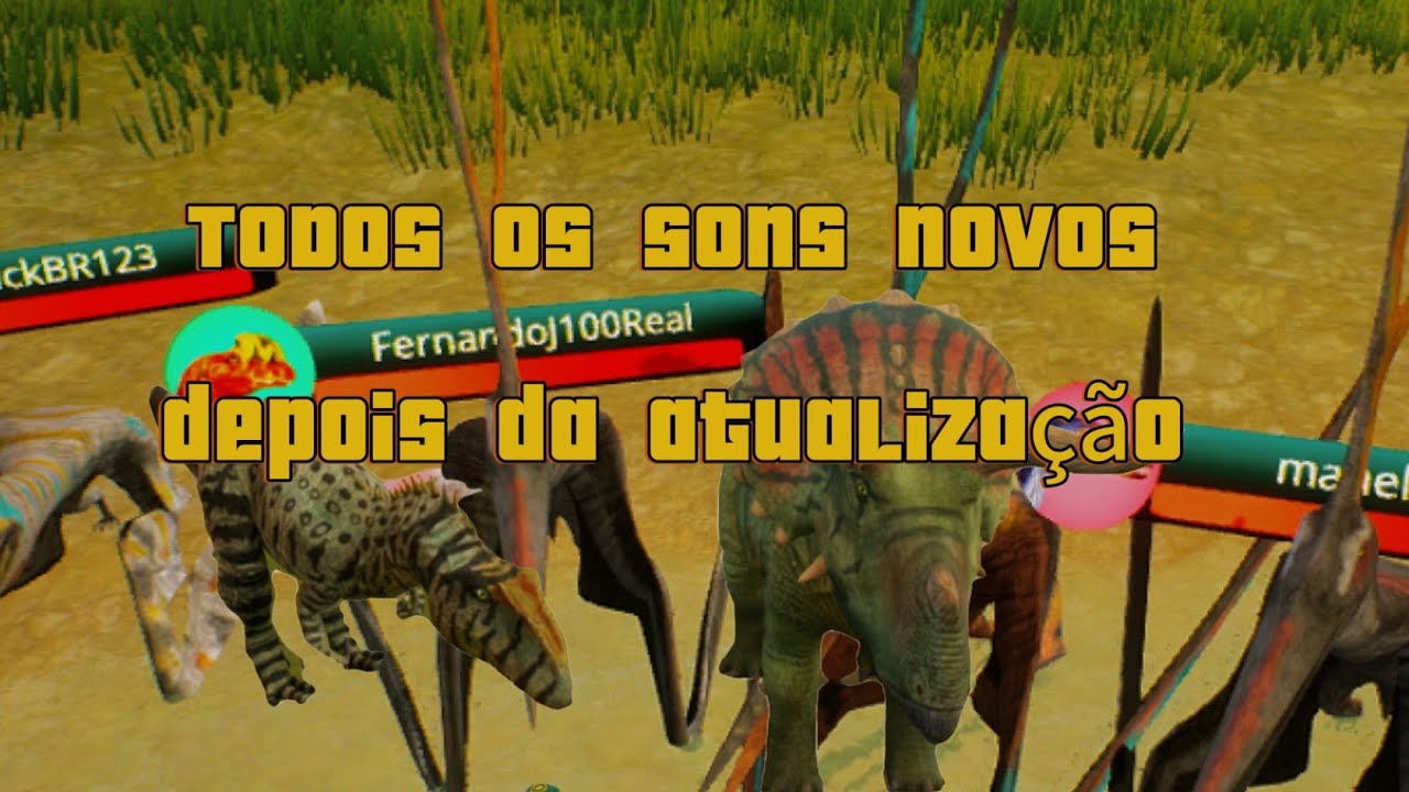 Todos os sons dos dinossauros depois da atualização (The cursed isle)
