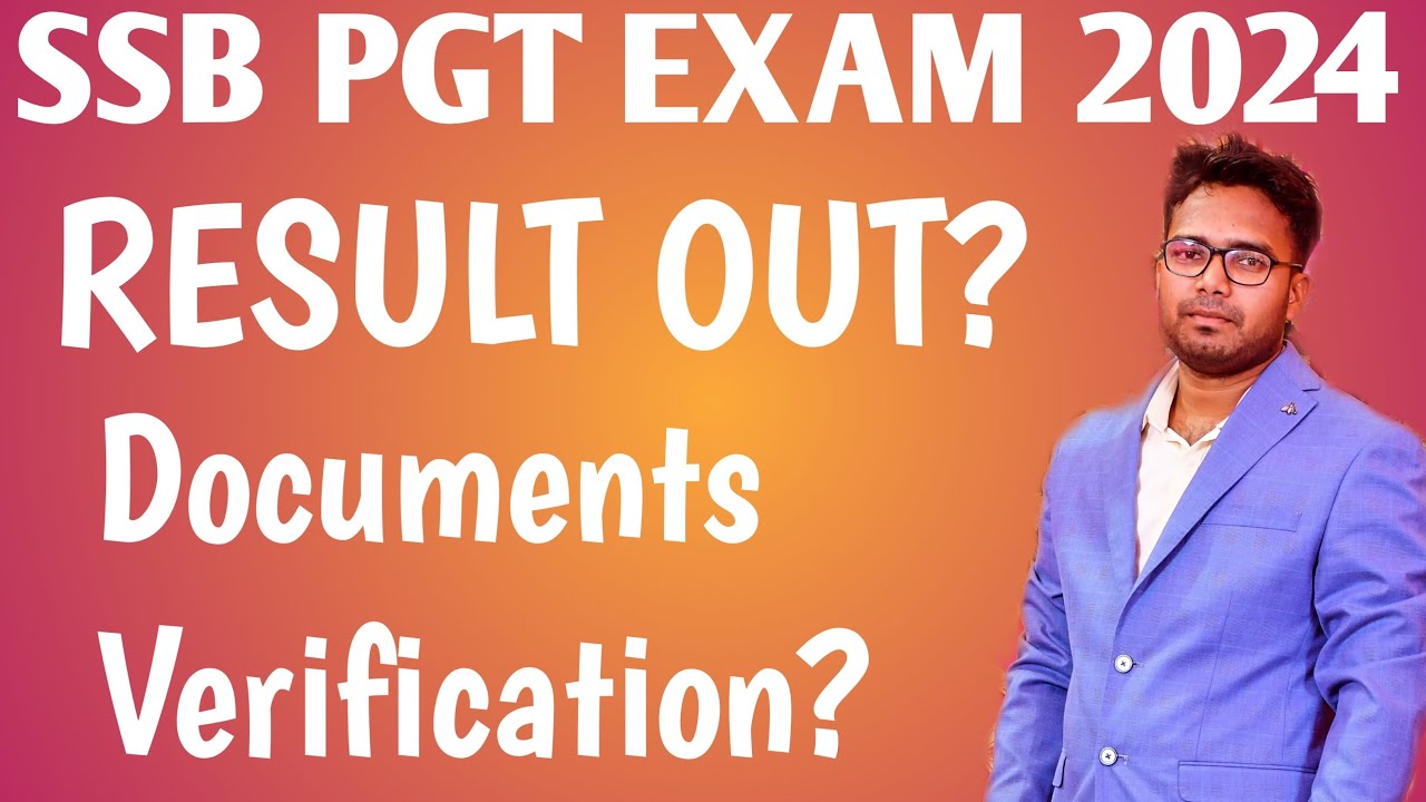 SSB PGT RESULT OUT 2024