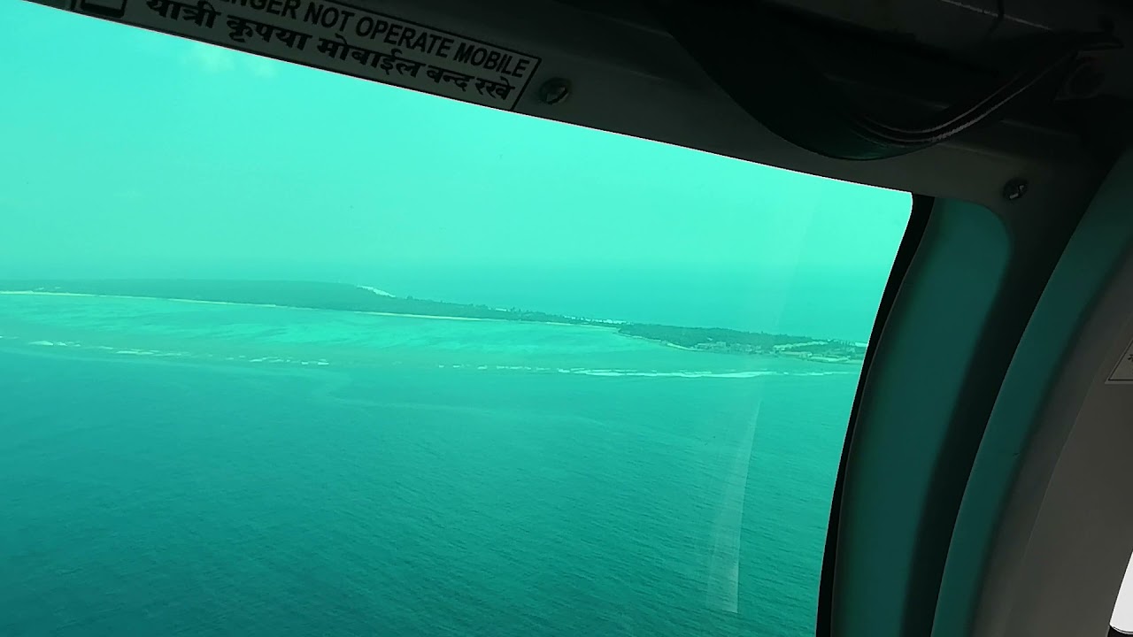kavarathi island. capital of Island UT. arial view.