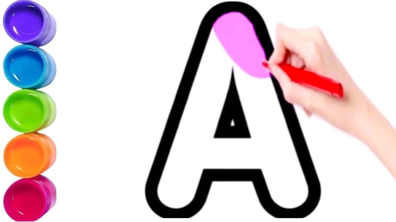 Alphabet, ABC song, ABCD, A to Z, Kids rhymes, collection for writing along dotted lines for toddler