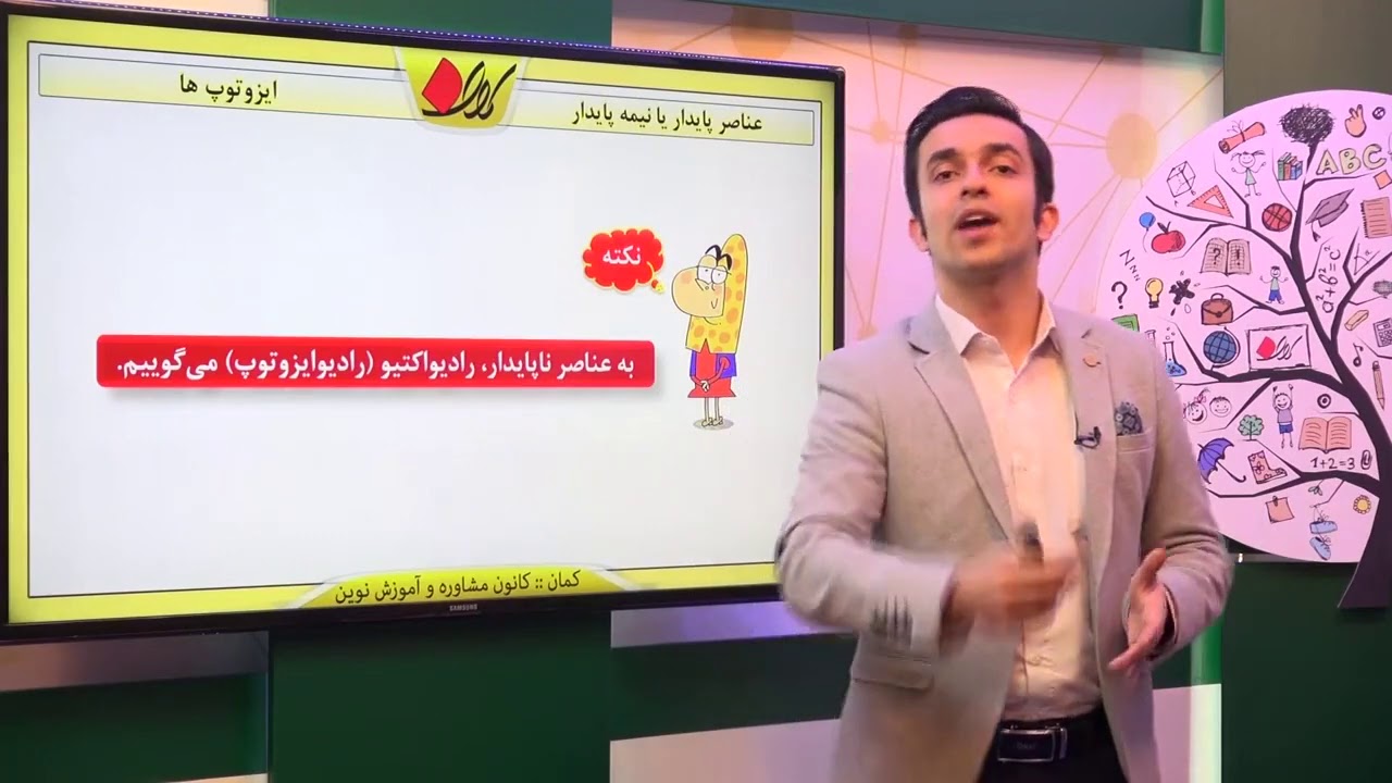 شیمی هشتم   فصل 3   ایزوتوپ ها   عناصر پایدار یا نیمه پایدار