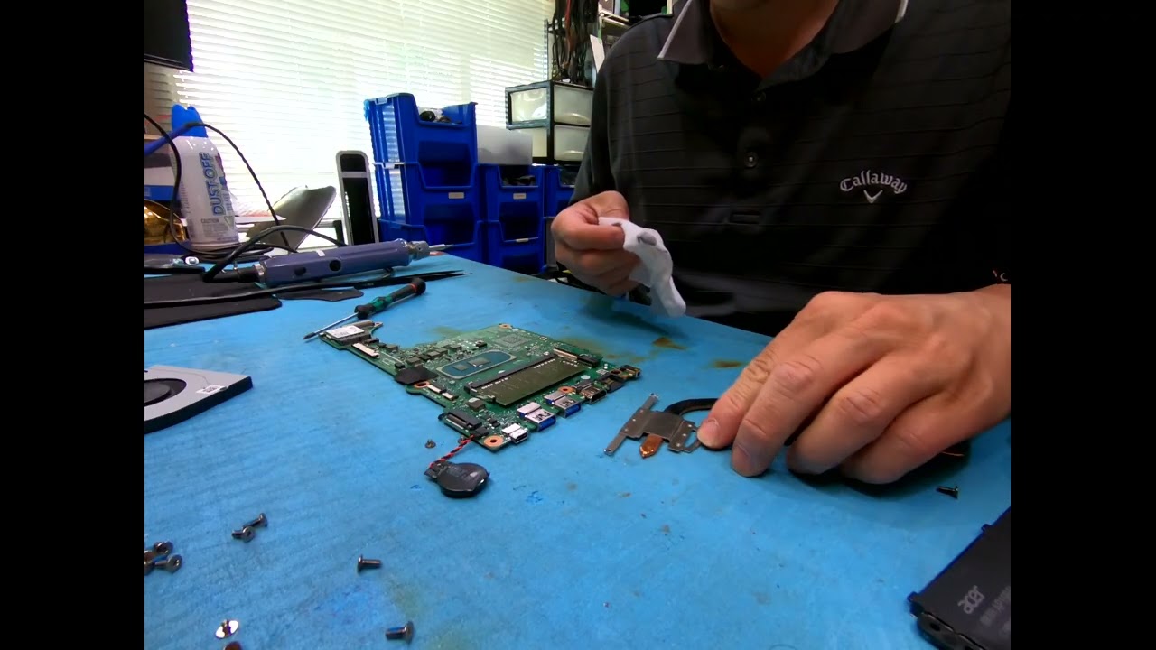 Laptop Cleaning and Re-Thermal paste (ACER Aspire A515-55)