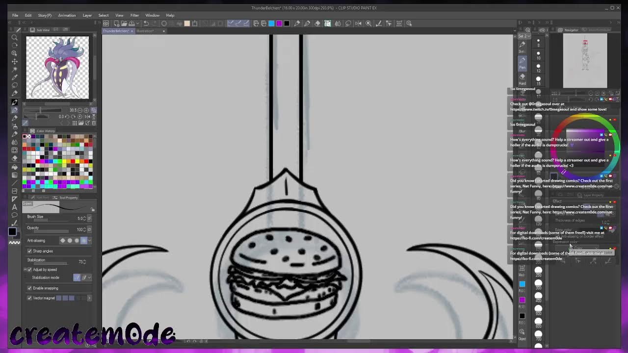 Thundercats x Bob's Burgers Art Stream | !info !roll !listen | createm0de.com