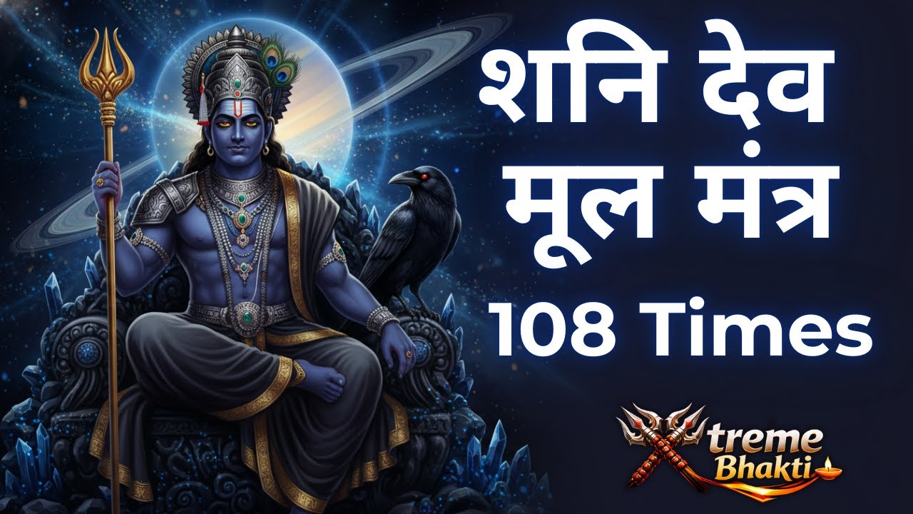 ॐ शं शनैश्चराय नमः | Shani Dev Mool Mantra 108 Times | Powerful Chant for Protection & Karma Relief