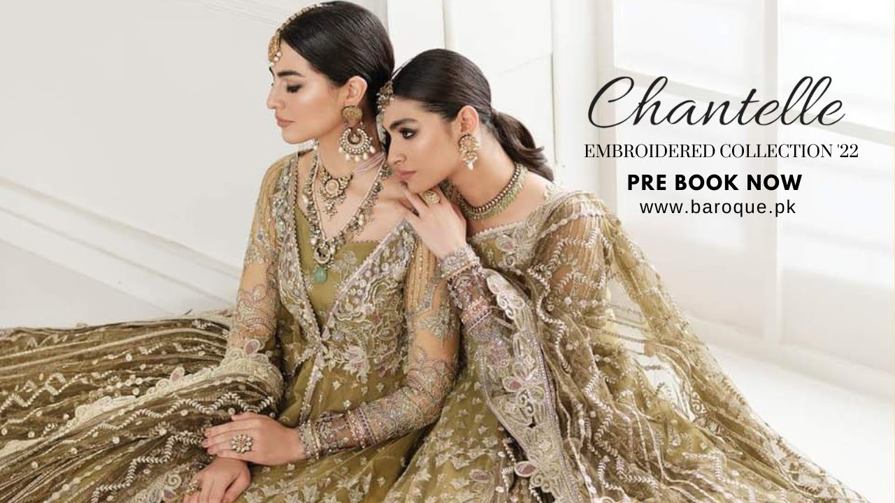 Baroque Chantelle Embroidered Collection'22 | Baroque Luxury Festive Unstitched Collection 2022