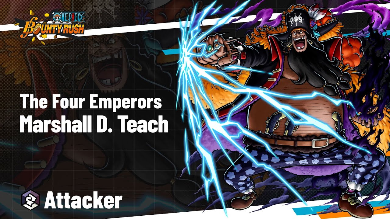 ONE PIECE BOUNTY RUSH - The Four Emperors Marshall D. Teach Gameplay Reveal Video