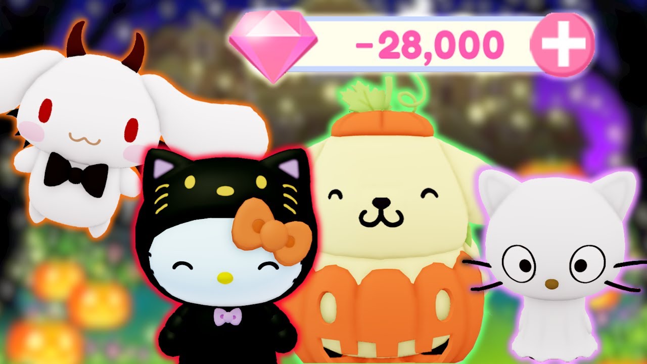 Halloween Outfit Shopping Spree! | Roblox My Hello Kitty Cafe | Riivv3r