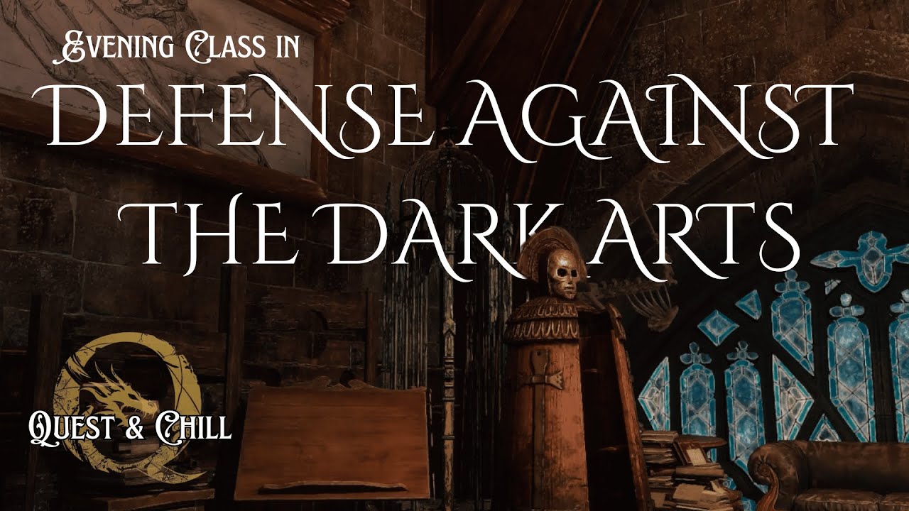 Defense Against the Dark Arts Ambience | Hogwarts Classroom Study