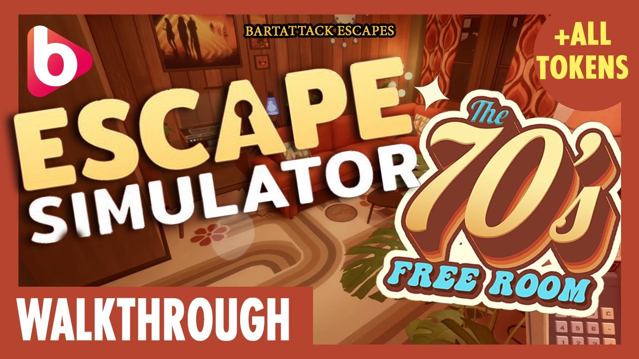 ESCAPE SIMULATOR - The 70's Room | Full walkthrough + All tokens | A new free escape room dlc