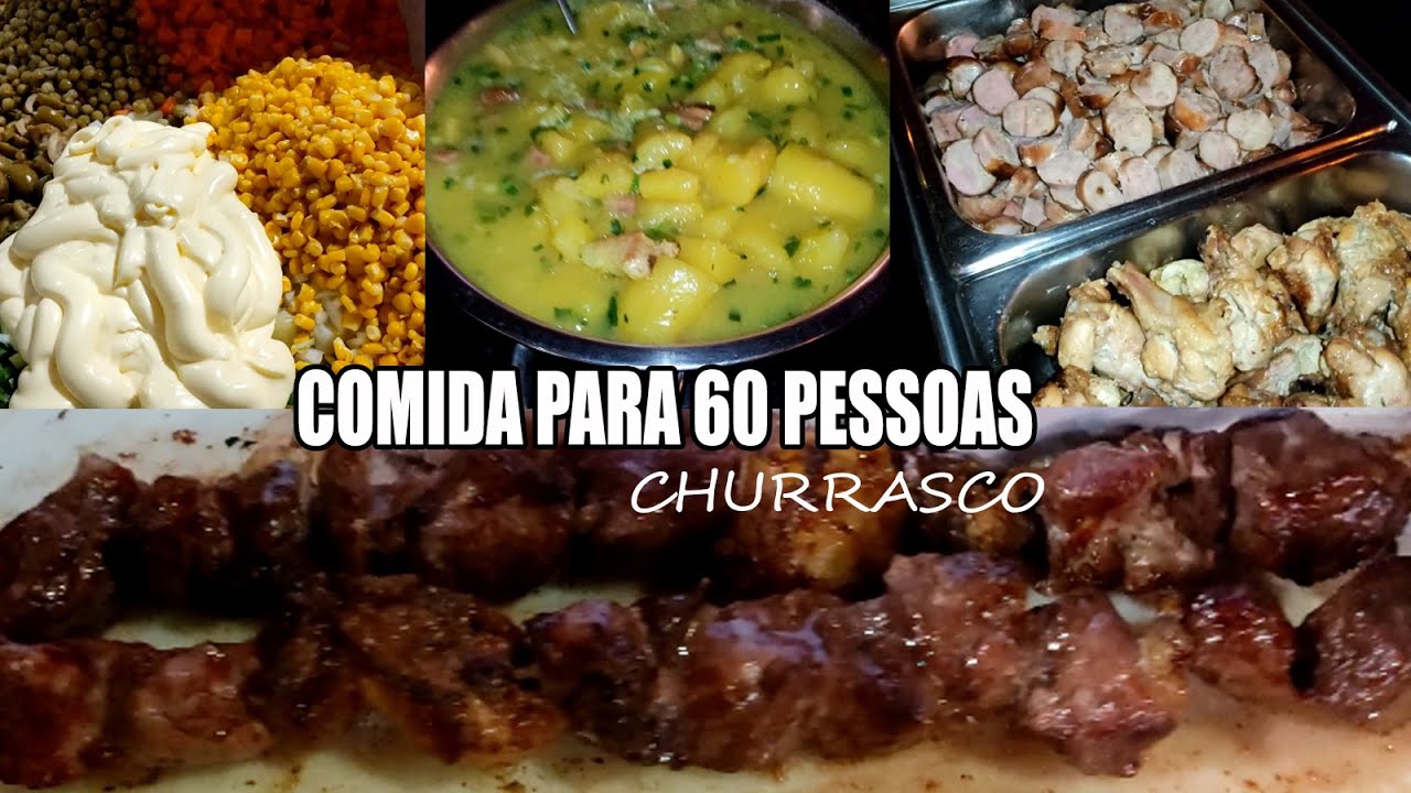 CHURRASCO COMPLETO 60 PESSOAS - RECEITAS DA ROSA