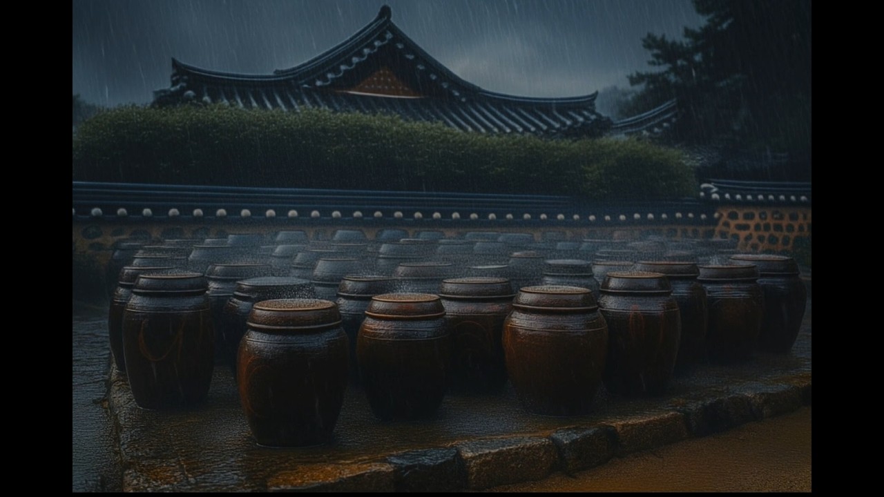 Fall Asleep Fast | Rain on Korean Jangdokdae Courtyard | 10 Hours